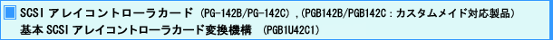 SCSI アレイコントローラカード (PG-142B / PG-142C),(PGB142B / PGB142C : カスタムメイド対応製品) 基本 SCSI アレイコントローラカード変換機構 (PGB1U42C1)