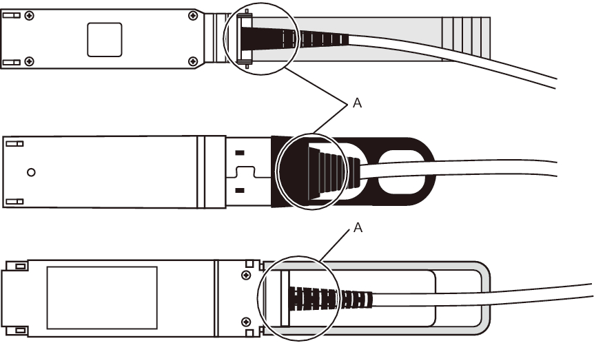 Figure 4-10  Part to Hold When Checking a Crossbar Cable (Optical) Connection
