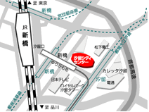 汐留シティセンターの地図