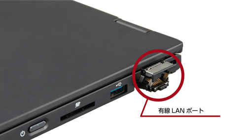 有線LANポート、HDMI、USB Type-A、USB Type-C等を標準搭載して、周辺機器をダイレクトに接続可能！