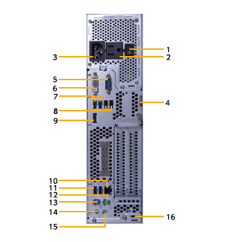 ESPRIMO D586/P 本体背面