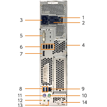 富士通デスクトップ パソコン ESPRIMO D558/B 各部名称/外観 - FMWORLD（法人） : 富士通