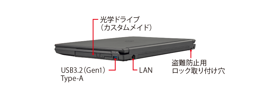 富士通 ノートパソコン（PC） LIFEBOOK A5511/H 各部名称/外観 ...