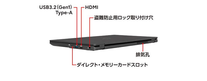 富士通 ノートパソコン（PC） LIFEBOOK U6312/K 各部名称/外観 - FMWORLD（法人）:富士通