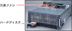 冗長ファンとハードディスク