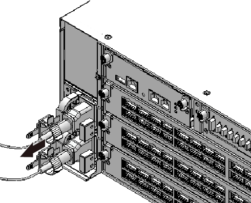 Figure 5-2  Removing the Power Cord (Crossbar Box)