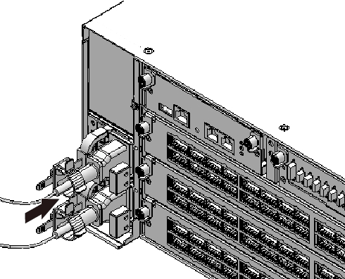 Figure 6-1  Installing the Power Cord (Crossbar Box)