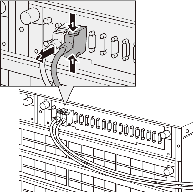 Figure 22-5  Removing the XSCF BB Control Cable (Crossbar Box)