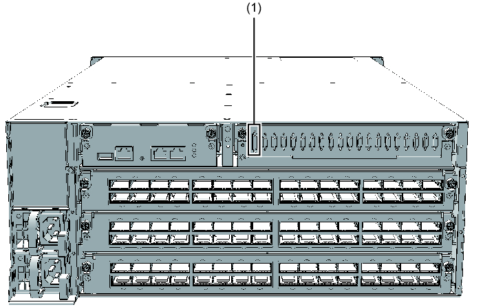 Figure 21-2  Location of the XSCF DUAL Control Port (Crossbar Box)