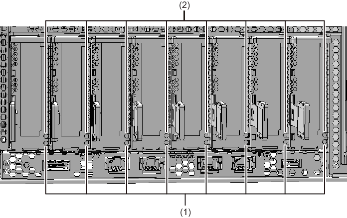 Figure 2-15  LED Locations of the PCIe Card Slots
