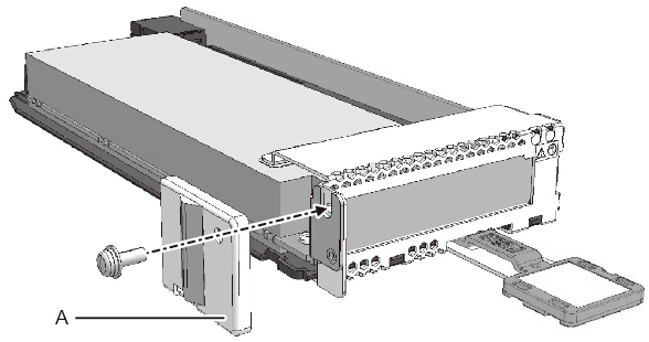 Figure 12-10  Securing the PCIe Card or PCIe Card Filler