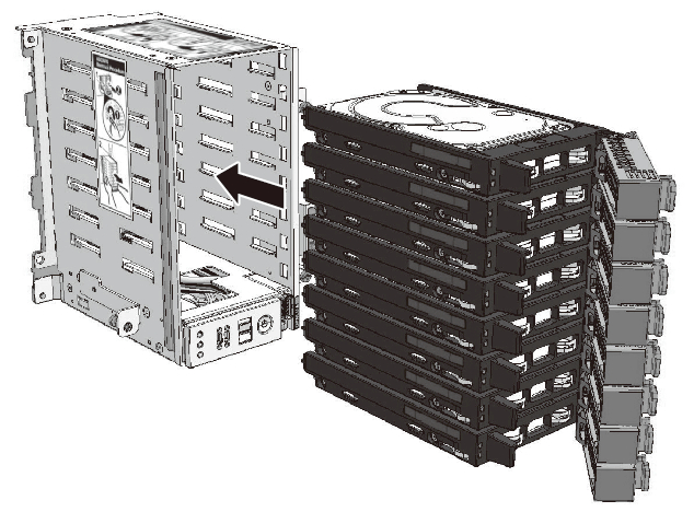 Figure 16-12  Installing the HDD/SSD and Filler Units