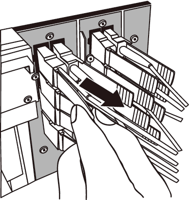 Figure 19-6  Removing the Crossbar Cable (SPARC M12-2S)
