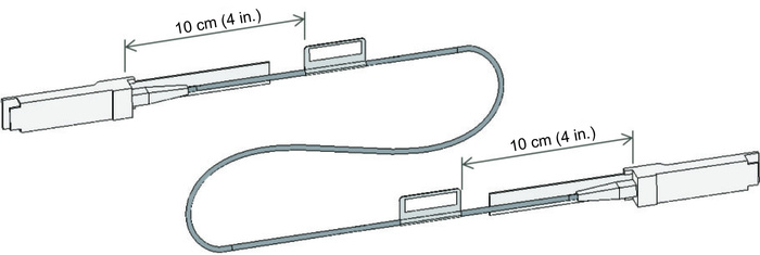 Figure 19-8  Label Affixing Positions on the Crossbar Cable