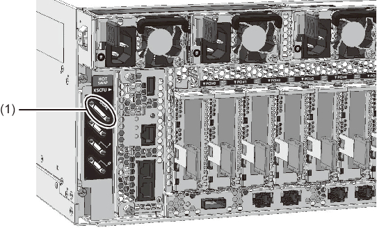 Figure 21-1  Location of the XSCF DUAL Control Port (SPARC M12-2S)