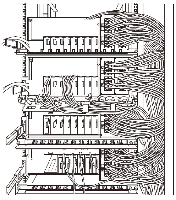 Figure 4-25  Example of cable storage (4BB configuration)