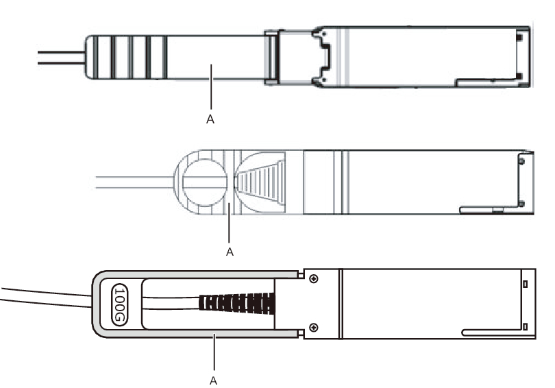 Figure 4-25  Crossbar cable (optical) shapes and tabs