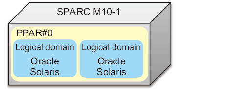 Figure 1-4  Configuration with Multiple Logical Domains (One-Unit Configuration)