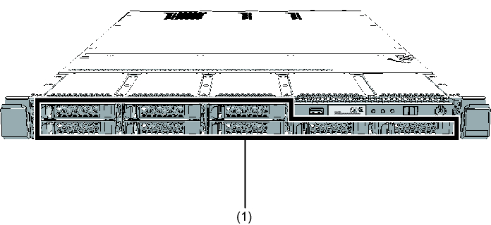 Figure 2-1  Locations of components that can be accessed from the front