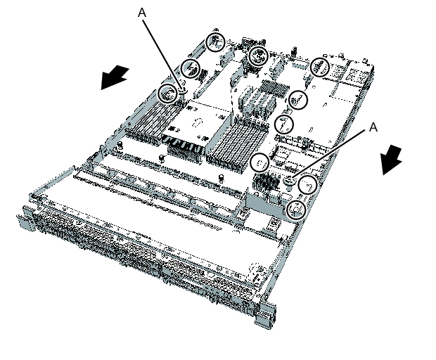 Figure 16-6  Motherboard unit fixing pins
