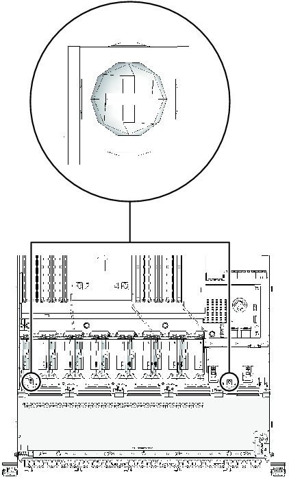 Figure 10-4  Screws securing the HDD backplane