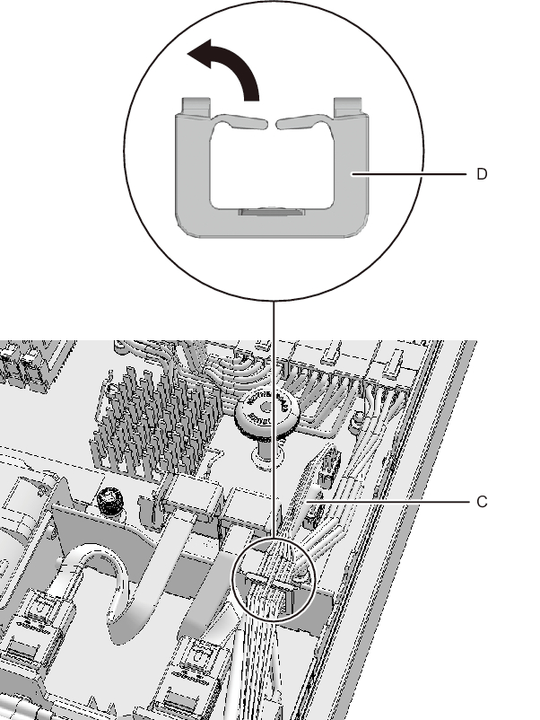 Figure 16-18  Storing a cable (black)
