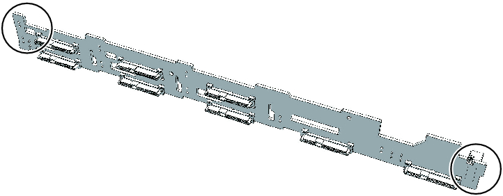 Figure 10-6  Notches of HDD backplane