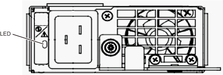 Figure 2-15  Location of the power supply unit LED