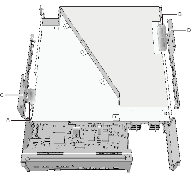 Figure 9-70  Packaging material of the PCIe cable connector part