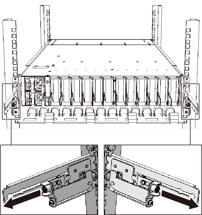 Figure 5-1  Locations of Screws Holding the Cable Support